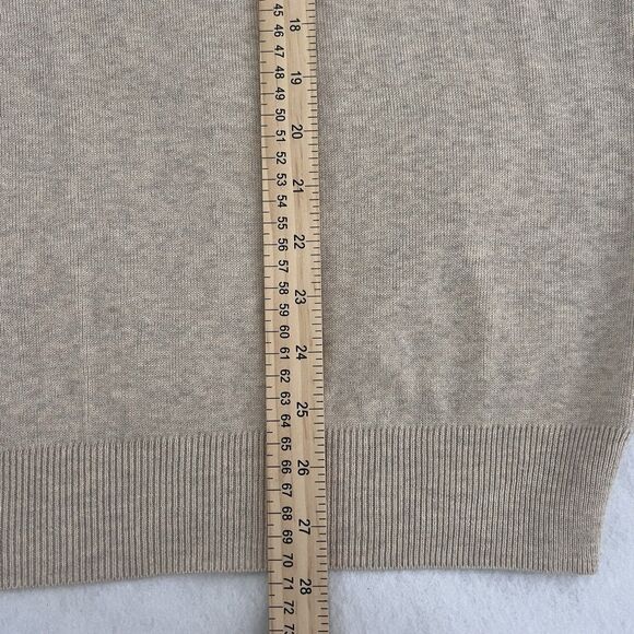 Vintage Polo Ralph Lauren Men's L Golf Tan Brown 100% Cotton Sweater Vest Preppy - Picture 7 of 8